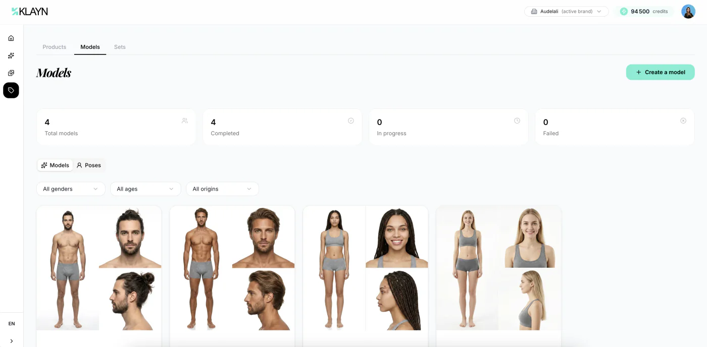 Accéder à la création de mannequin