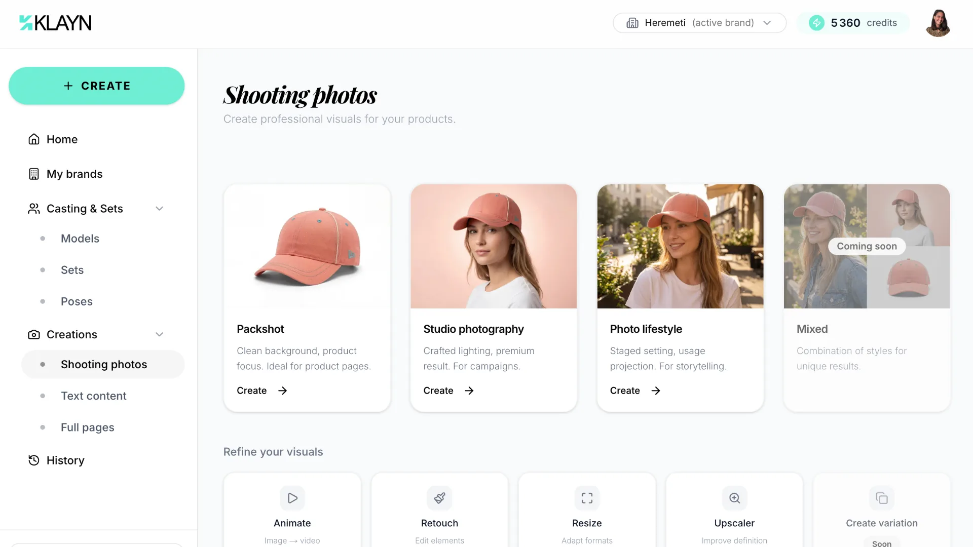 Accéder au studio de création