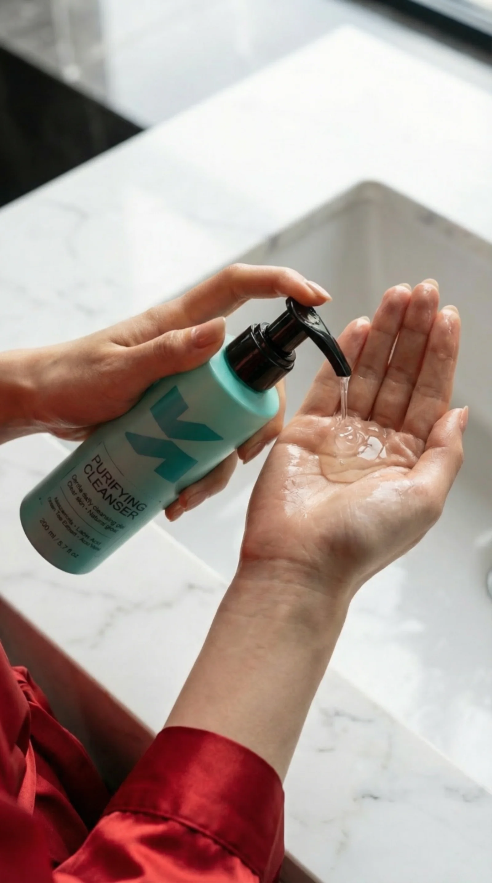Cleanser en usage